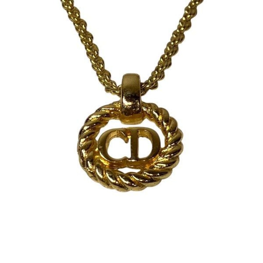 Dior Twist Circle Cd Logo Necklace